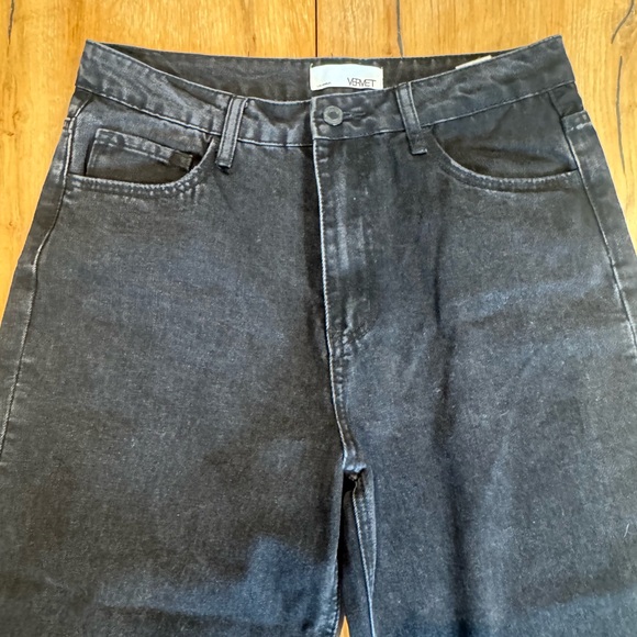 vervet wide leg distressed “olivia” crop jeans - Picture 2 of 7